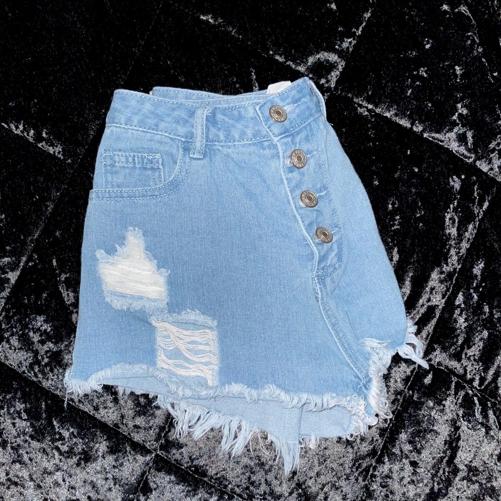 SHEIN ripped booty shorts